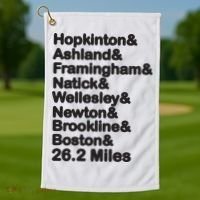 8 Boroughs Boston Running Marathon Running Golf Towel thumb 1