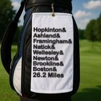 8 Boroughs Boston Running Marathon Running Golf Towel thumb 2