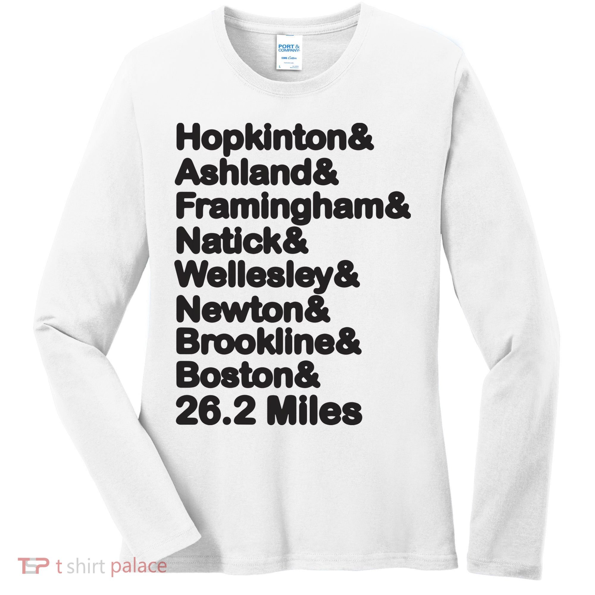 8 Boroughs Boston Running Marathon Running Women's Long Sleeve Shirt