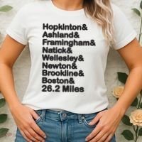 8 Boroughs Boston Running Marathon Running Women's T-Shirt thumb 2