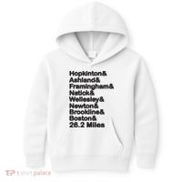 8 Boroughs Boston Running Marathon Running Kids Hoodie thumb 0