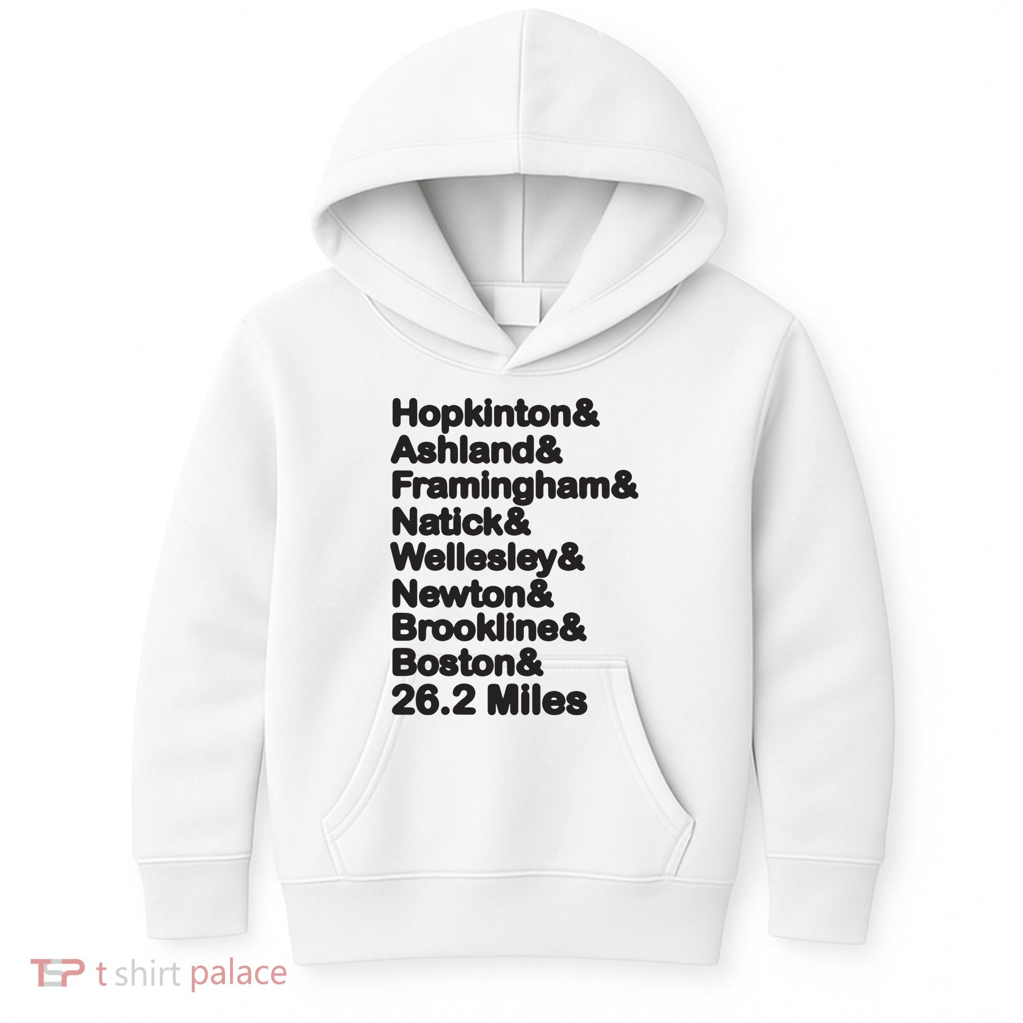 8 Boroughs Boston Running Marathon Running Kids Hoodie