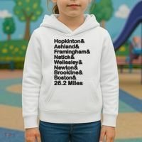 8 Boroughs Boston Running Marathon Running Kids Hoodie thumb 3