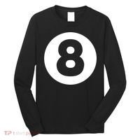 8 Ball Billiards Lazy Funny Magic Ball Gift Long Sleeve Shirt thumb 0