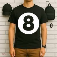 8 Ball Billiards Lazy Funny Magic Ball Gift T-Shirt thumb 6