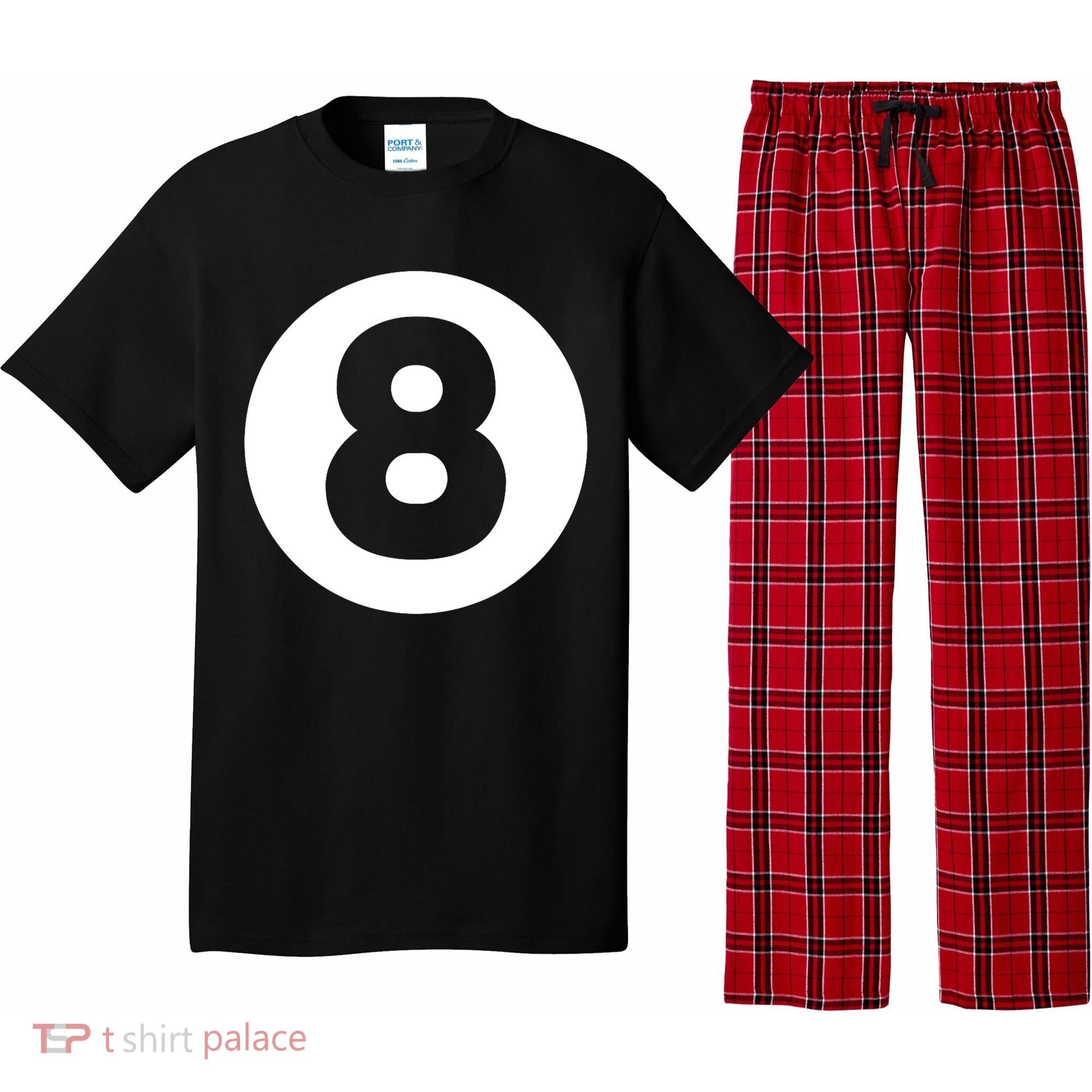 8 Ball Billiards Lazy Funny Magic Ball Gift Pajama Set