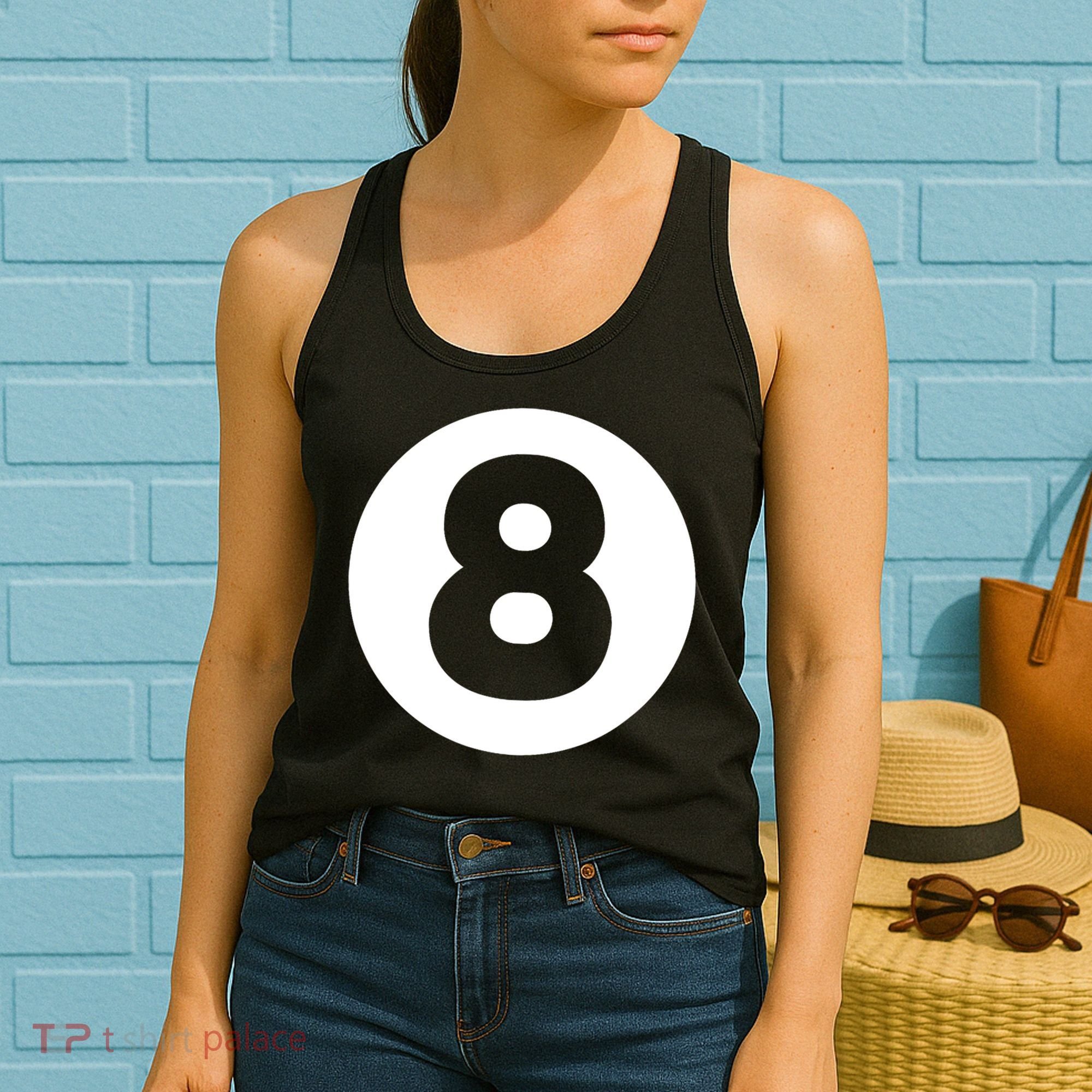 8 Ball Billiards Lazy Funny Magic Ball Gift Women's Tank Top