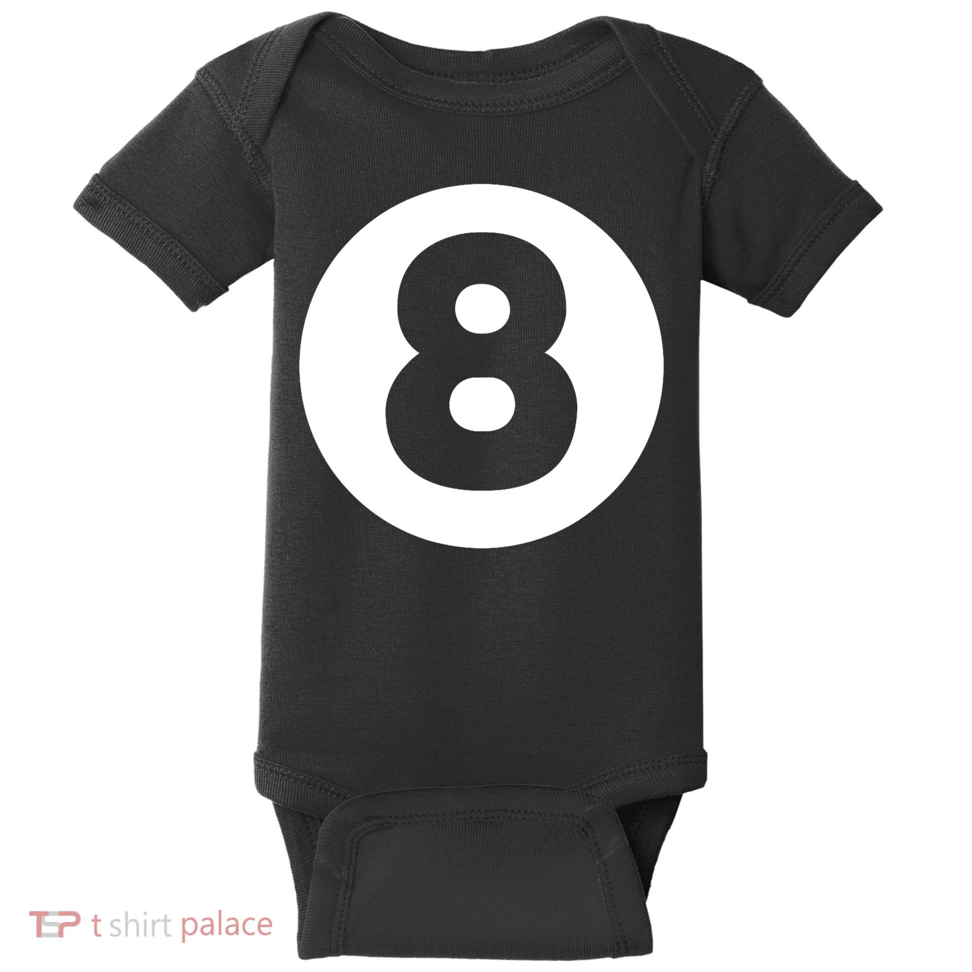 8 Ball Billiards Lazy Funny Magic Ball Gift Baby Bodysuit