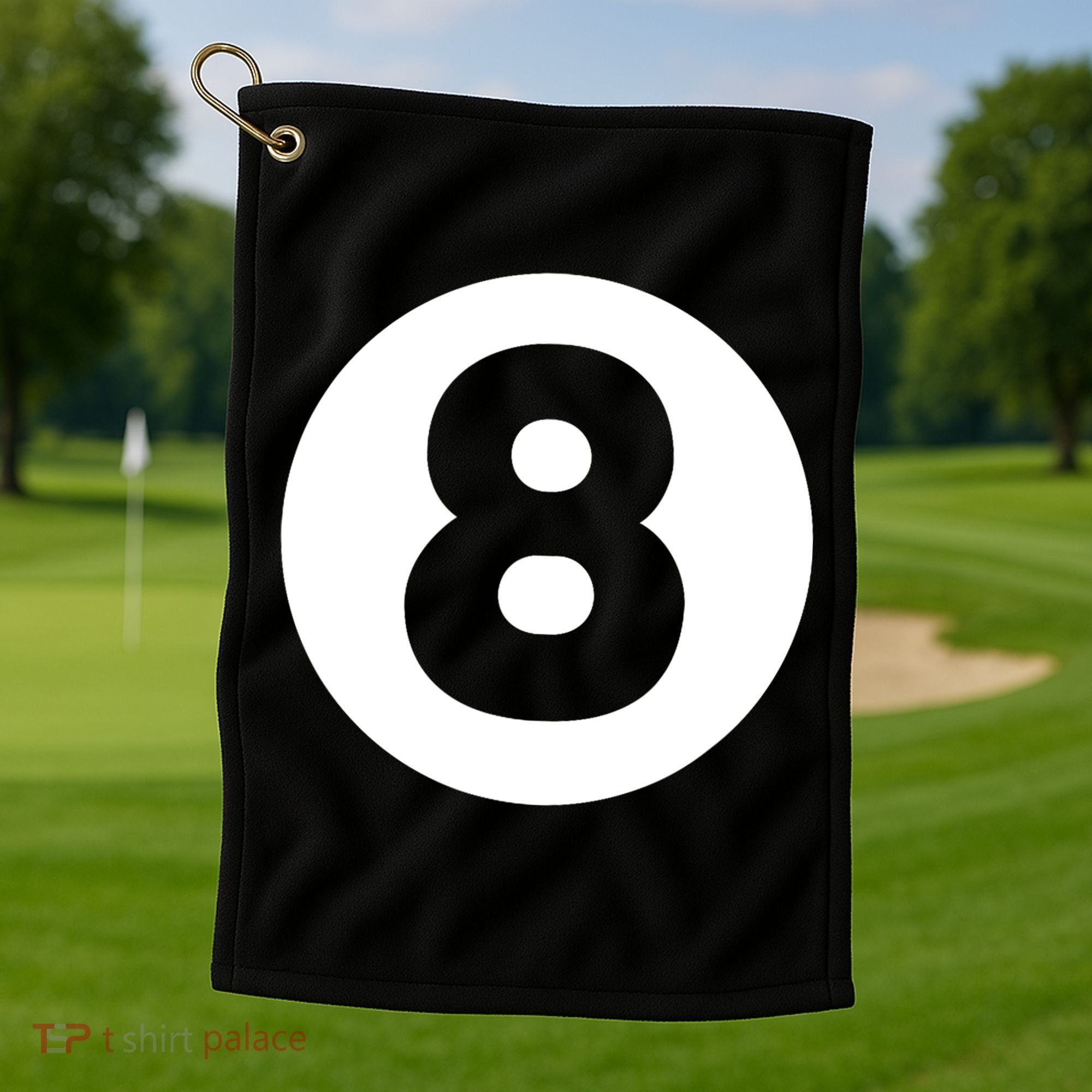 8 Ball Billiards Lazy Funny Magic Ball Gift Golf Towel