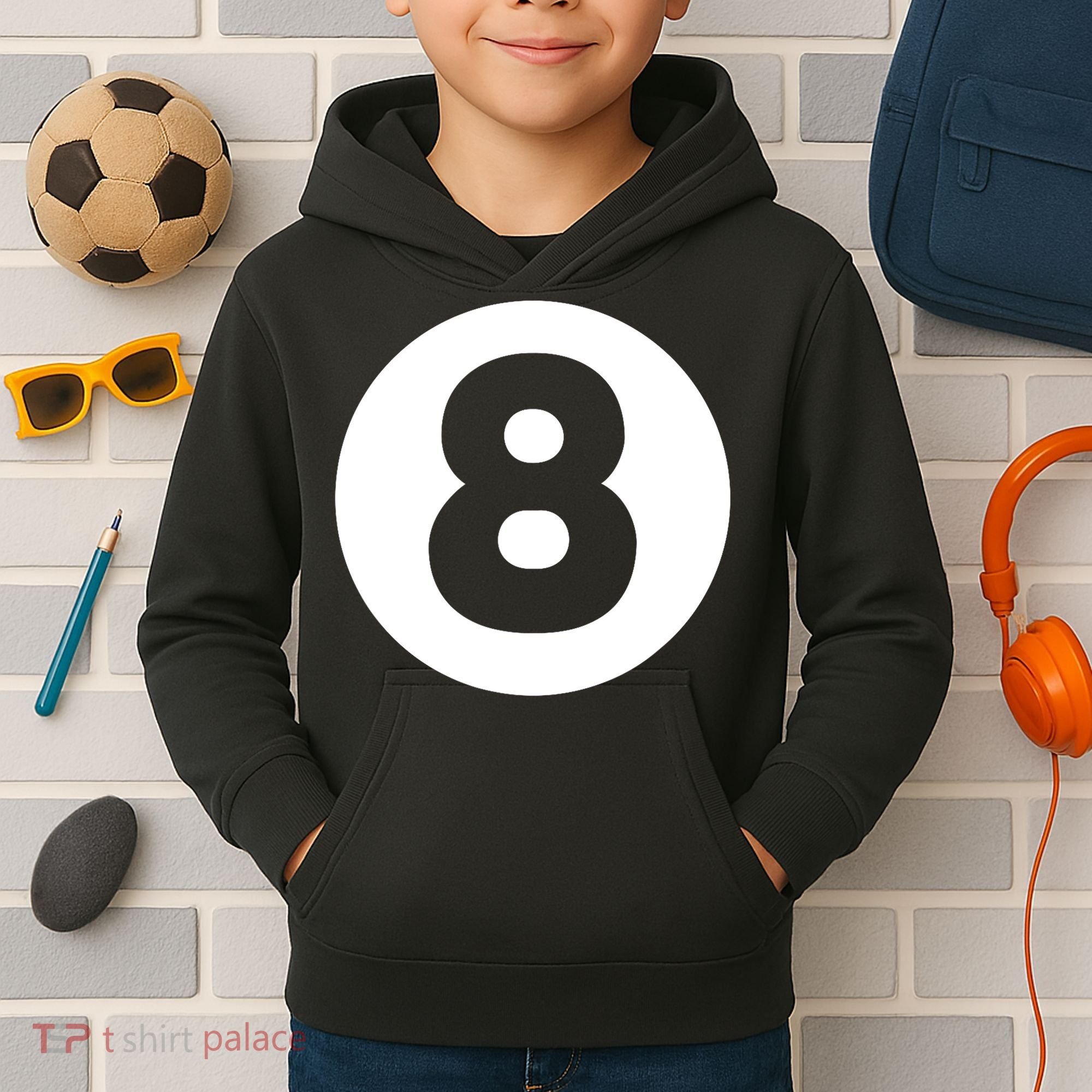 8 Ball Billiards Lazy Funny Magic Ball Gift Kids Hoodie