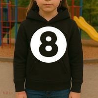 8 Ball Billiards Lazy Funny Magic Ball Gift Kids Hoodie thumb 3