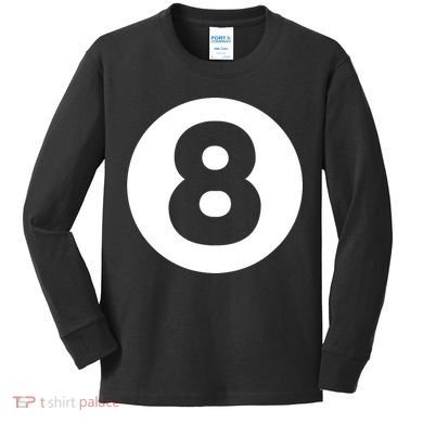 8 Ball Billiards Lazy Funny Magic Ball Gift Kids Long Sleeve Shirt