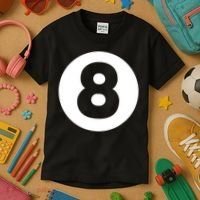 8 Ball Billiards Lazy Funny Magic Ball Gift Kids T-Shirt thumb 3