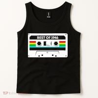 80th Birthday Best Of 1946 Cassette Mix Tape  Tank Top thumb 2