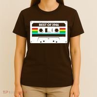 80th Birthday Best Of 1946 Cassette Mix Tape  T-Shirt thumb 4