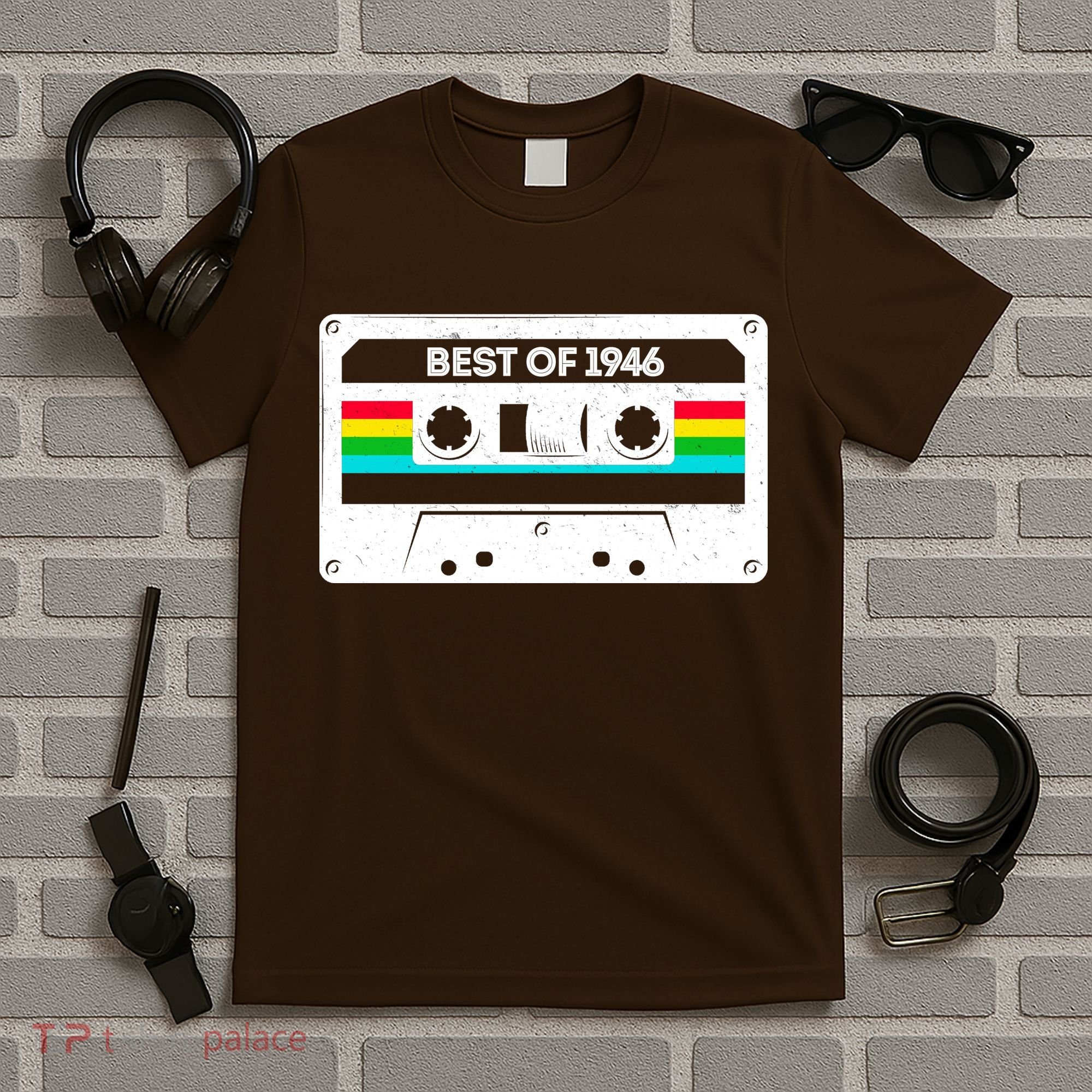 80th Birthday Best Of 1946 Cassette Mix Tape  T-Shirt