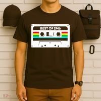 80th Birthday Best Of 1946 Cassette Mix Tape  T-Shirt thumb 6