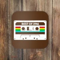 80th Birthday Best Of 1946 Cassette Mix Tape  Coaster thumb 0