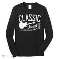 80th Birthday Classic Guitar Since 1946 And Still Rockin Long Sleeve Shirt thumb 0