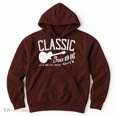 80th Birthday Classic Guitar Since 1946 And Still Rockin Hoodie