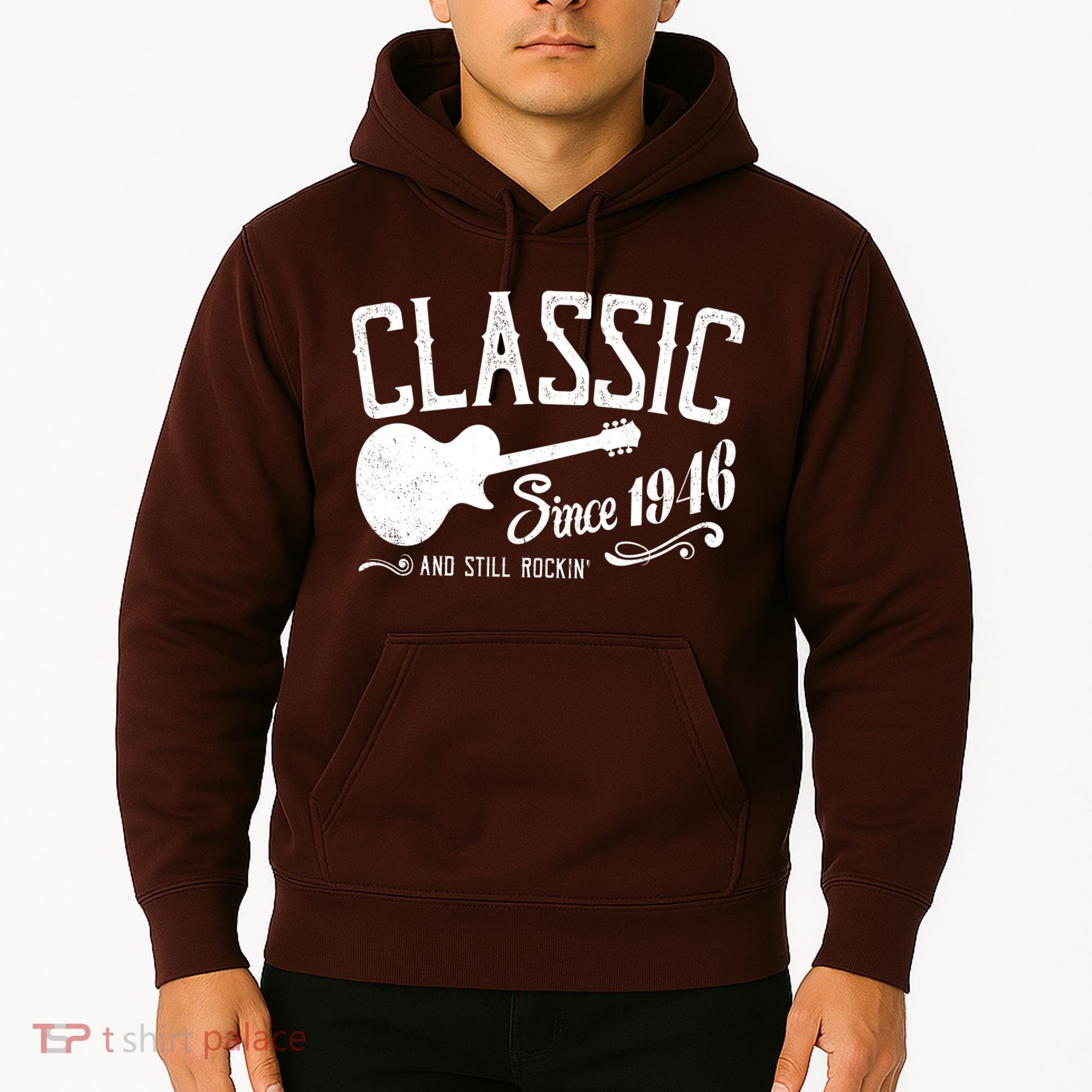 80th Birthday Classic Guitar Since 1946 And Still Rockin Hoodie
