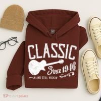 80th Birthday Classic Guitar Since 1946 And Still Rockin Hoodie thumb 4