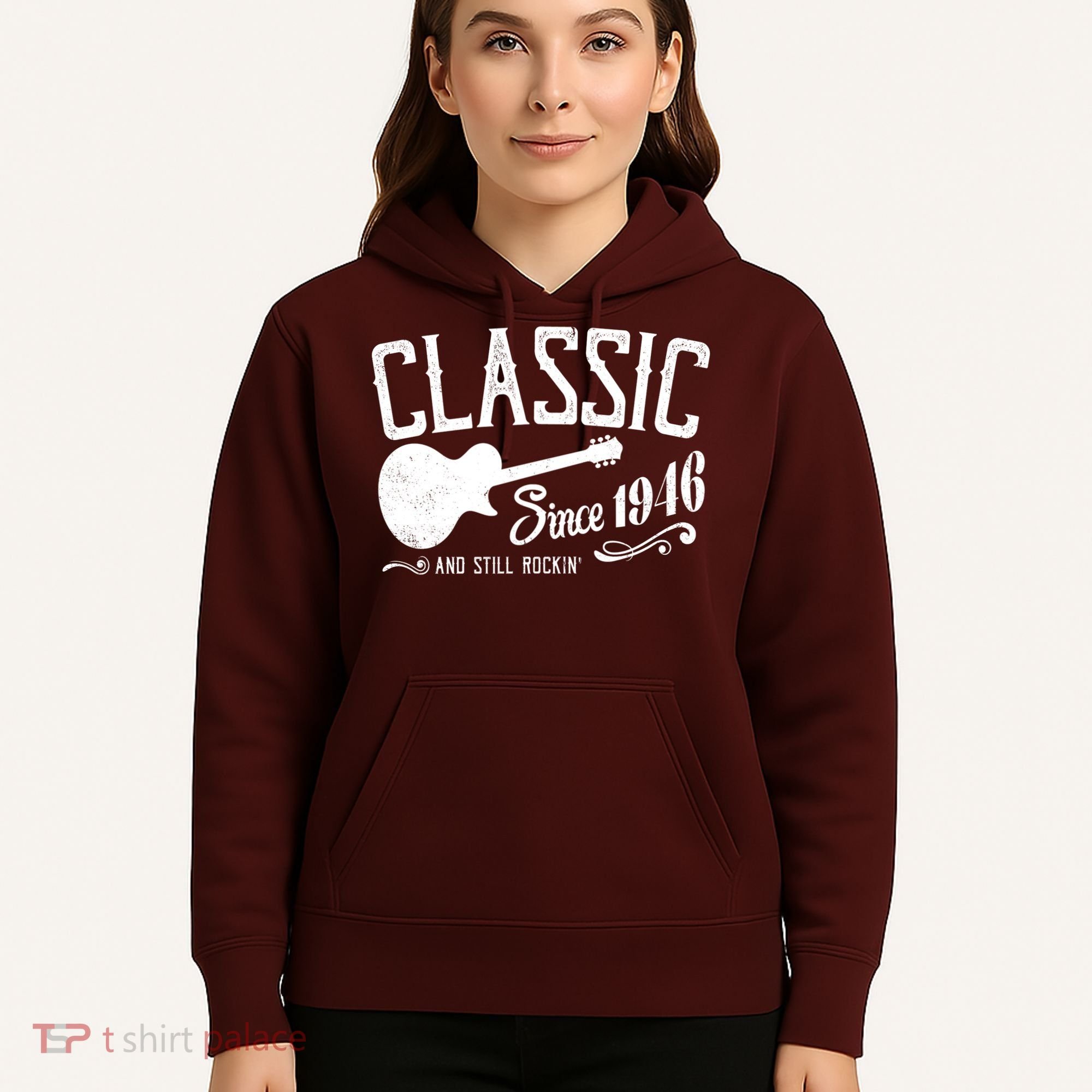 80th Birthday Classic Guitar Since 1946 And Still Rockin Hoodie