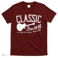 80th Birthday Classic Guitar Since 1946 And Still Rockin T-Shirt thumb 0
