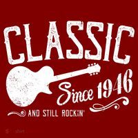 80th Birthday Classic Guitar Since 1946 And Still Rockin Mousepad thumb 1