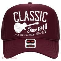80th Birthday Classic Guitar Since 1946 And Still Rockin Hat thumb 0