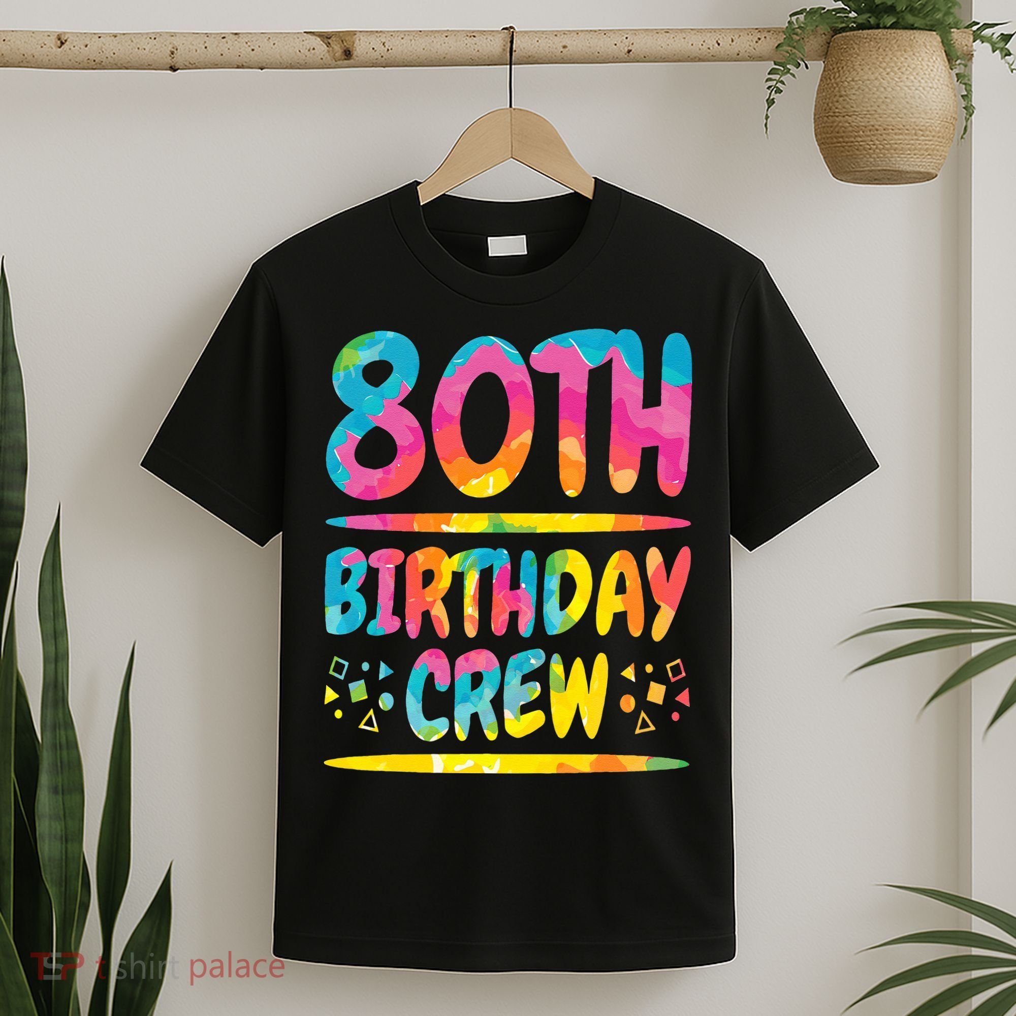 80th Birthday Crew Family, 80th Birthday Party Friends Group T-Shirt