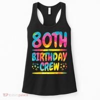 80th Birthday Crew Family, 80th Birthday Party Friends Group Women's Tank Top thumb 0