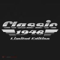 80th Birthday Classic 1946 Limited Edition Metallic Chrome Birthday Women's Hoodie thumb 2