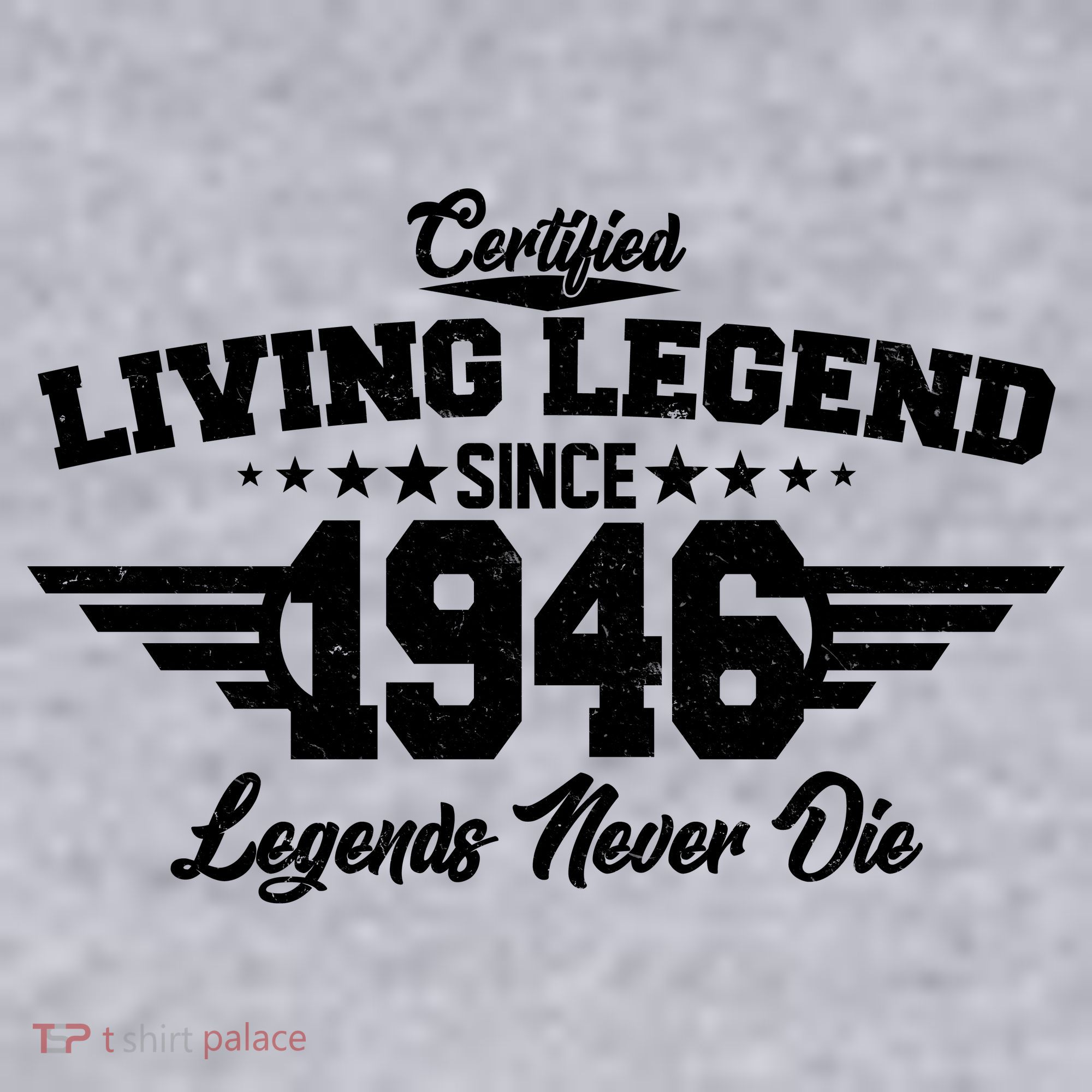 80th Birthday Certified Living Legend Since 1946 Legends Never Die Women's Racerback Cropped Tank