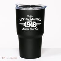 80th Birthday Certified Living Legend Since 1946 Legends Never Die Tumbler thumb 0