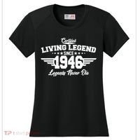 80th Birthday Certified Living Legend Since 1946 Legends Never Die Women's Cooling Performance Crew T-Shirt thumb 0