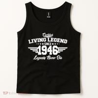 80th Birthday Certified Living Legend Since 1946 Legends Never Die Tank Top thumb 2