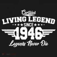 80th Birthday Certified Living Legend Since 1946 Legends Never Die Tank Top thumb 6