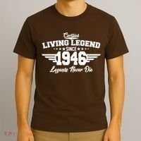 80th Birthday Certified Living Legend Since 1946 Legends Never Die T-Shirt thumb 3