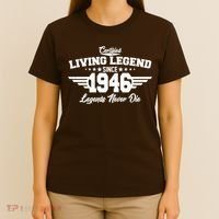 80th Birthday Certified Living Legend Since 1946 Legends Never Die T-Shirt thumb 4