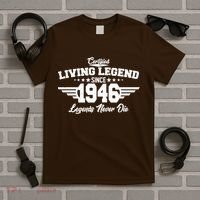 80th Birthday Certified Living Legend Since 1946 Legends Never Die T-Shirt thumb 5