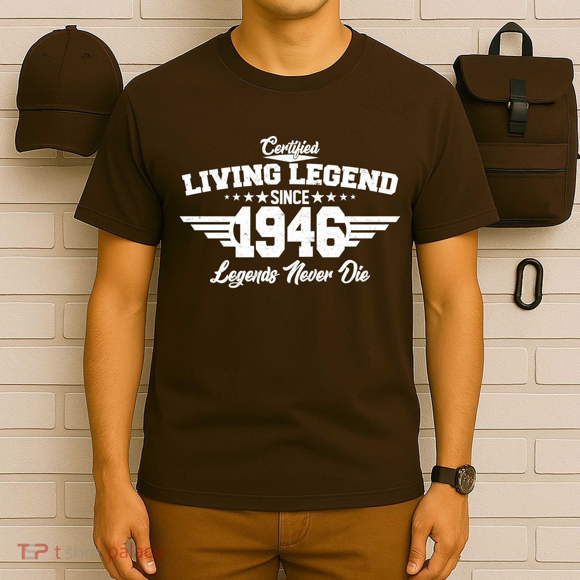 80th Birthday Certified Living Legend Since 1946 Legends Never Die T-Shirt