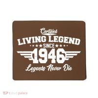 80th Birthday Certified Living Legend Since 1946 Legends Never Die Mousepad thumb 0