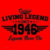 80th Birthday Certified Living Legend Since 1946 Legends Never Die Santa Hat thumb 1