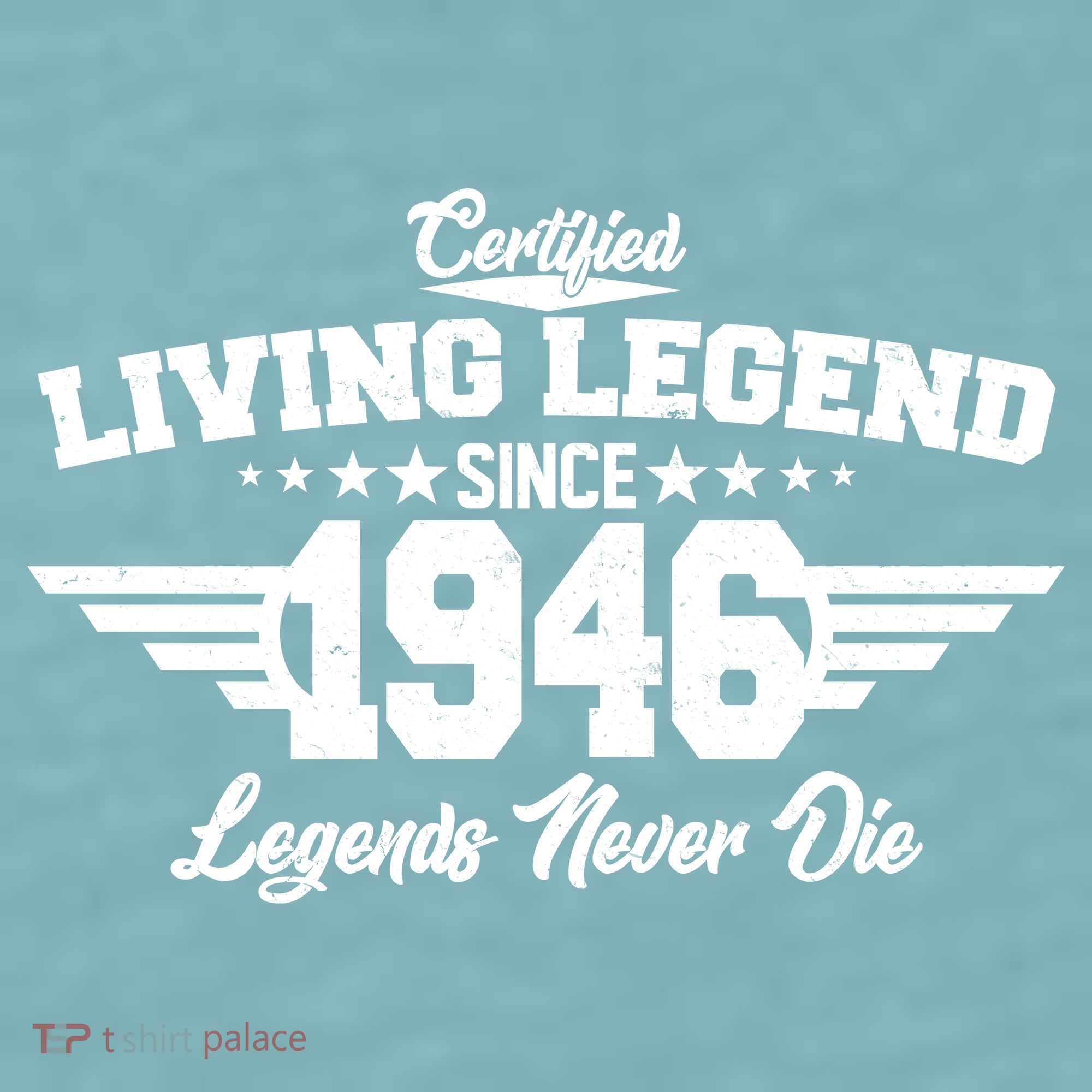 80th Birthday Certified Living Legend Since 1946 Legends Never Die Sueded Cloud Jersey T-Shirt