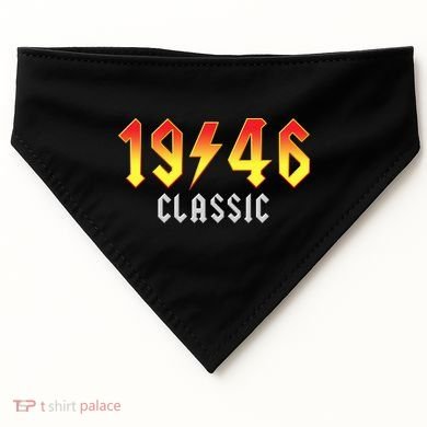 80th Birthday Classic 1946 Retro Rock Band USA-Made Doggie Bandana
