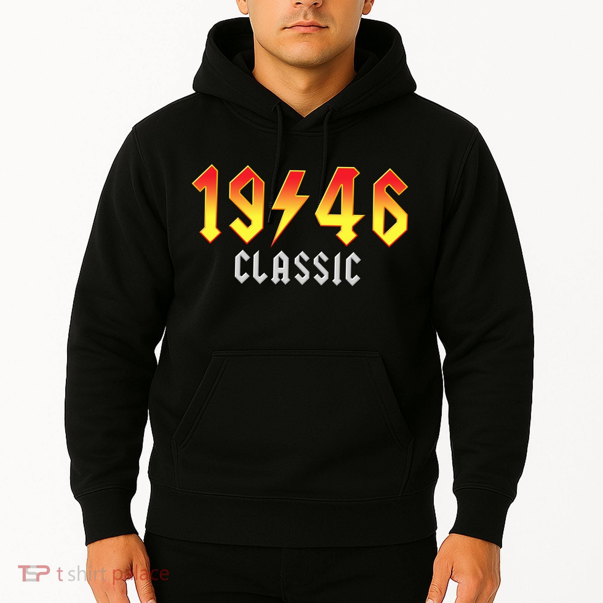 80th Birthday Classic 1946 Retro Rock Band Hoodie