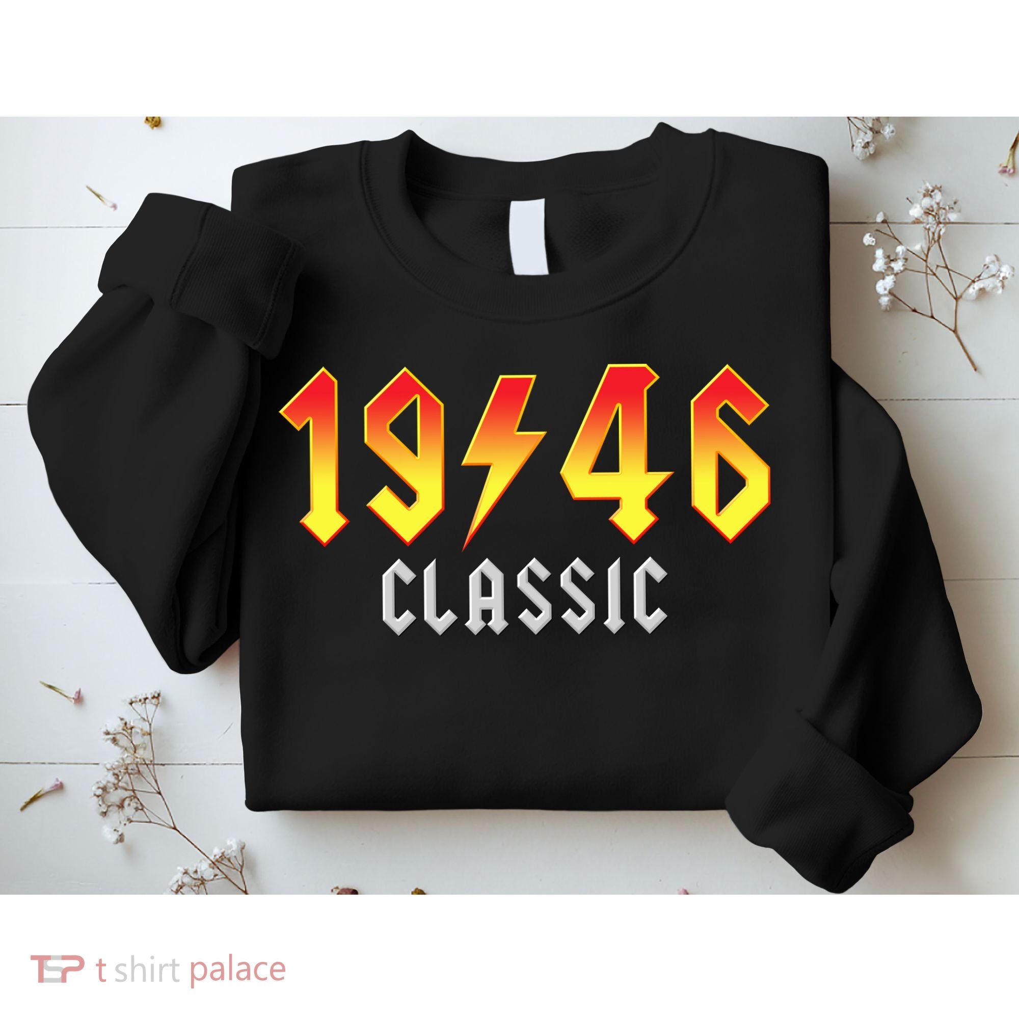 80th Birthday Classic 1946 Retro Rock Band Sweatshirt