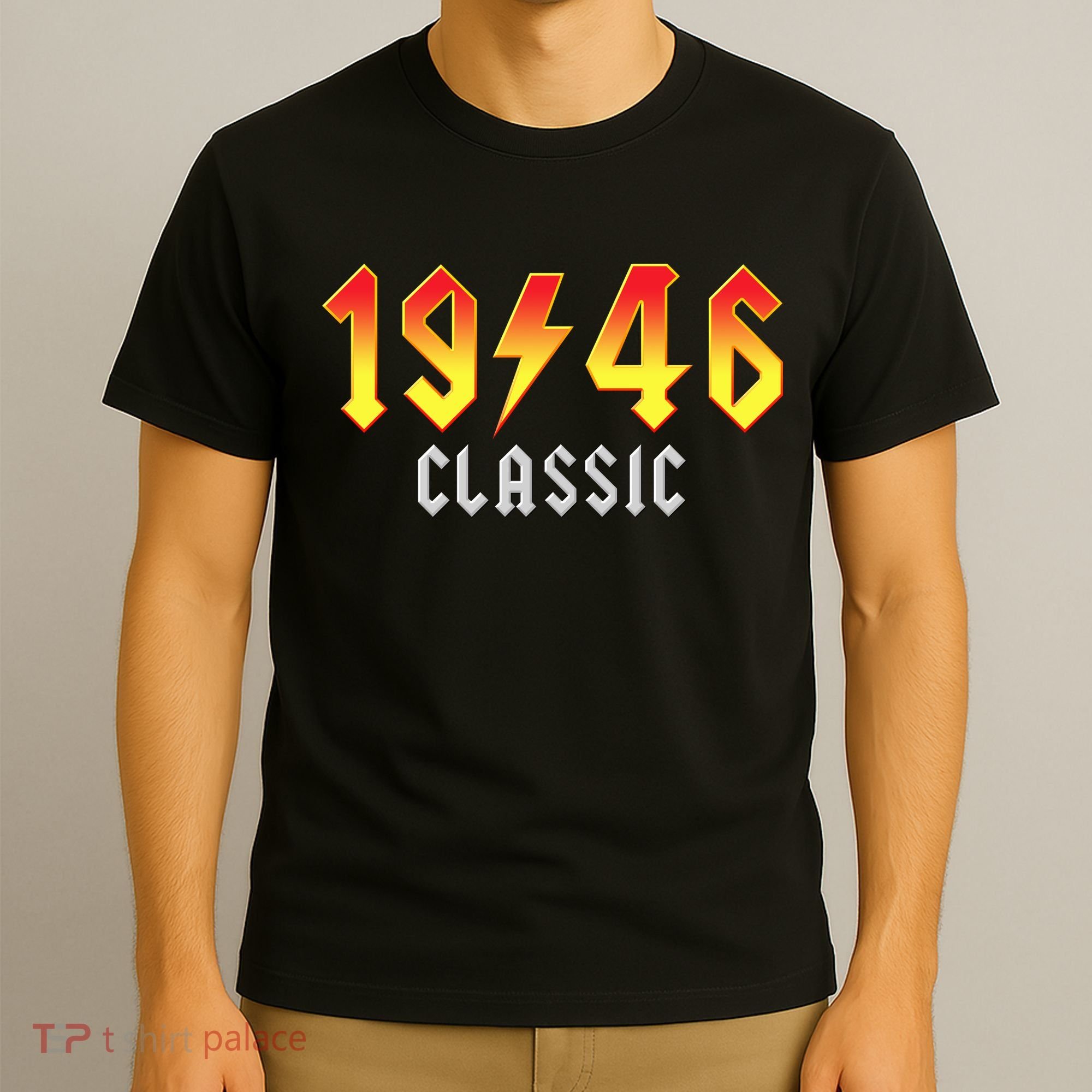 80th Birthday Classic 1946 Retro Rock Band T-Shirt