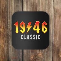 80th Birthday Classic 1946 Retro Rock Band Coaster thumb 0